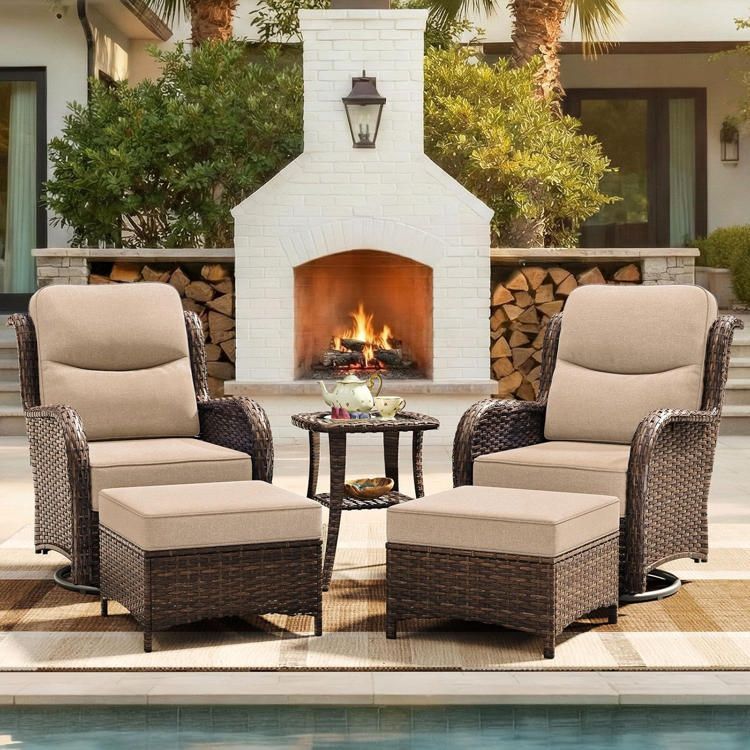 Outdoor Furniture Ofo - Juego de Muebles de Patio de
