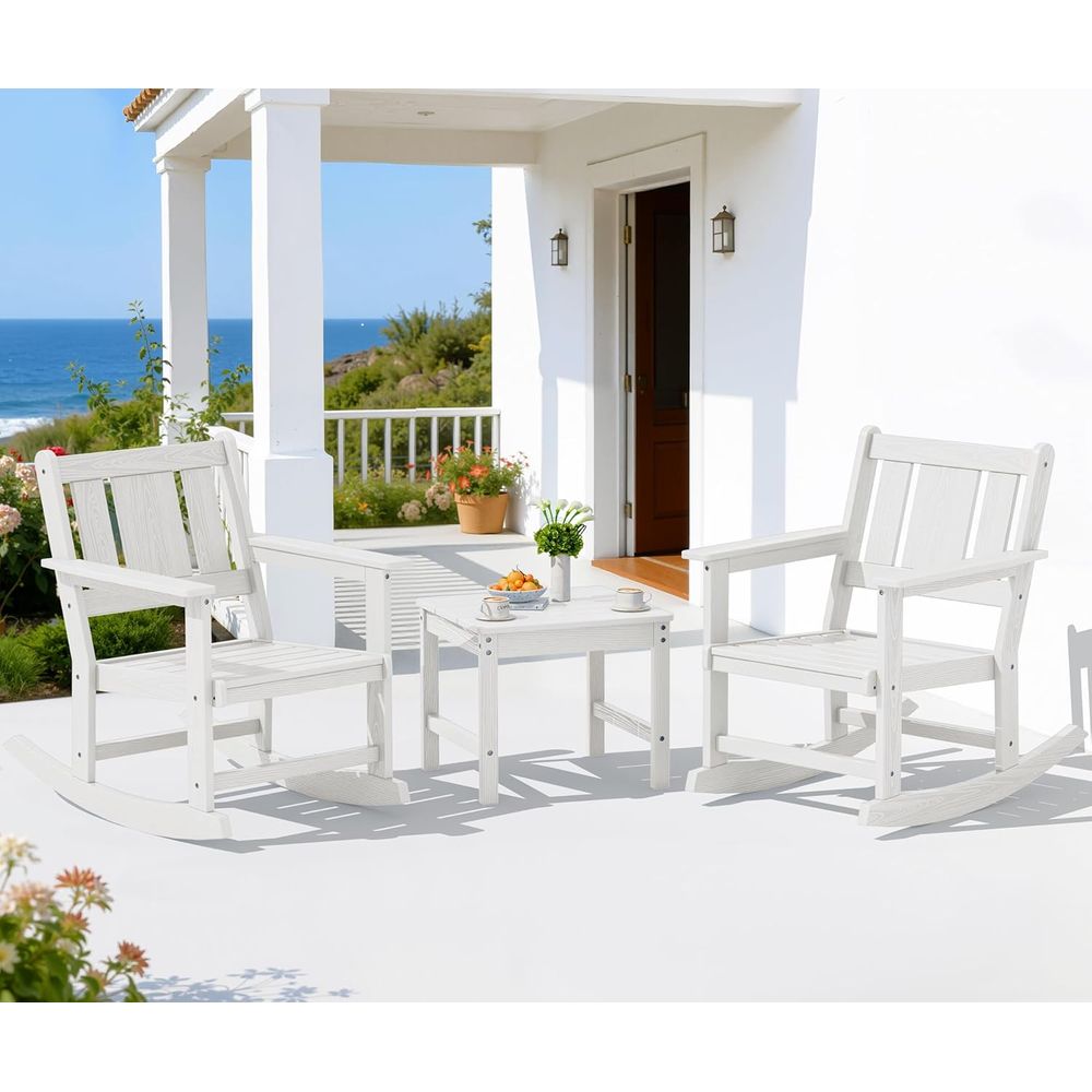 Outdoor Furniture Ofo - Juego de 2 Sillas Mecedoras de