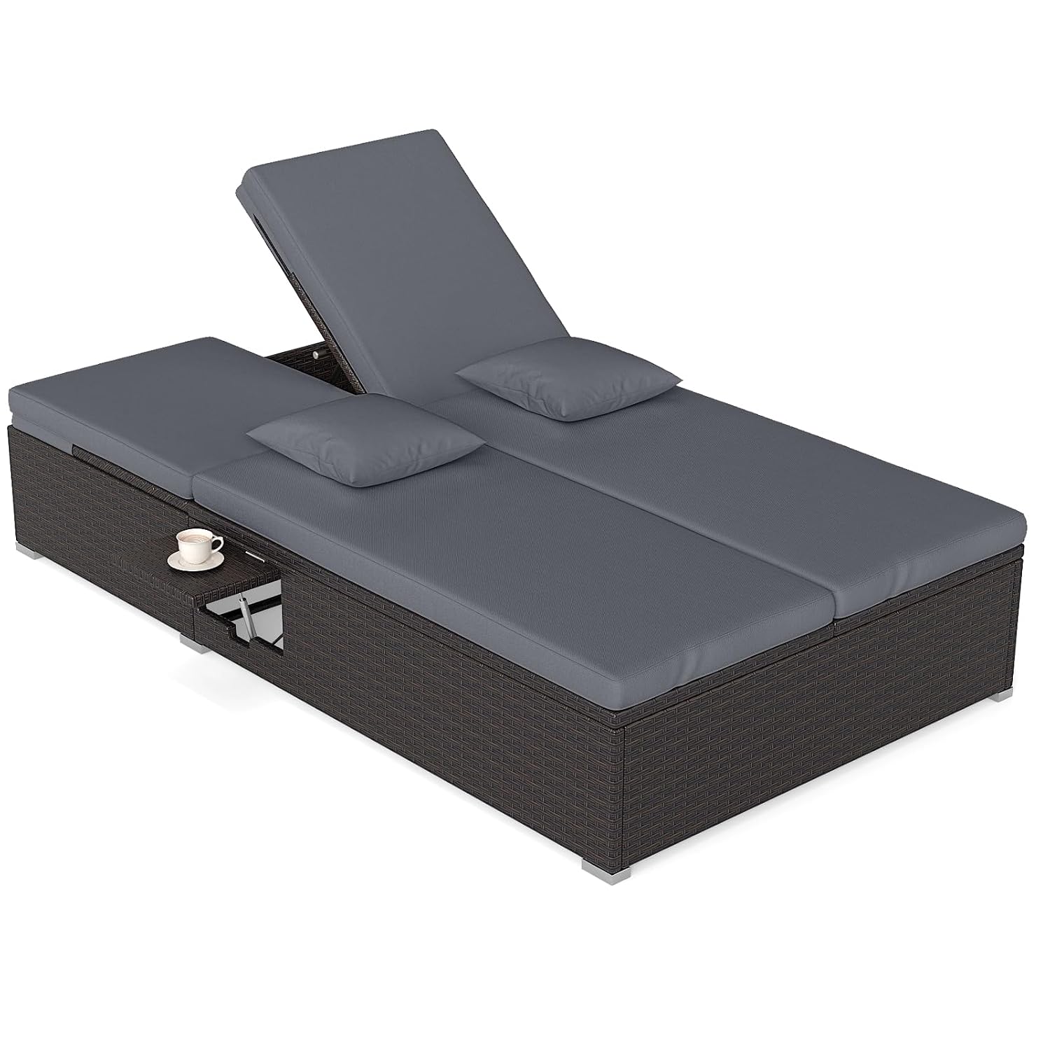 Outdoor Furniture Loveseat - Cama de Día de Mimbre y