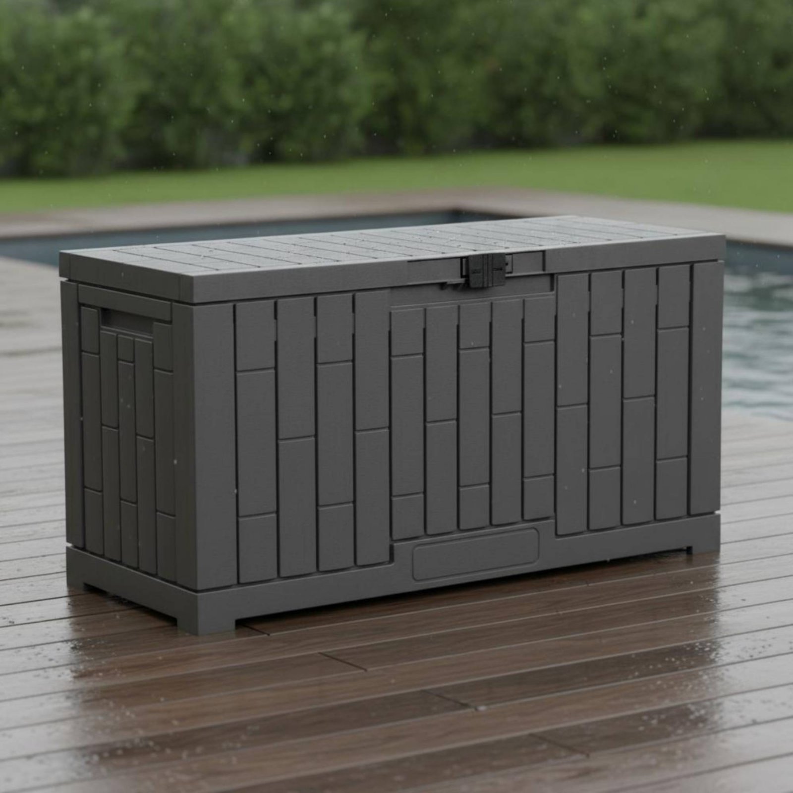 Garden Storage Box - Caja de Almacenamiento Rectangular para Exteriores,