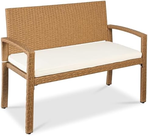 Outdoor Furniture Bench - Banco de Jardín de Mimbre para