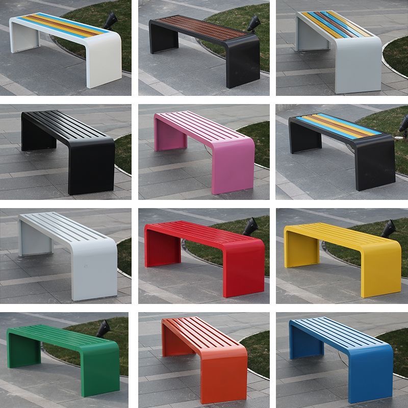 Outdoor Furniture Metal Chairs - Banco de metal de acero laminado