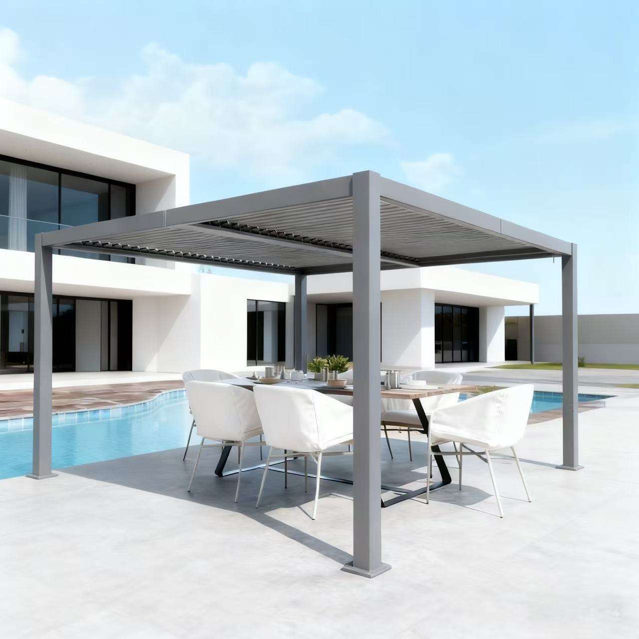Outdoor Furniture Gazebo - Pabellón de Protección Solar para Exteriores