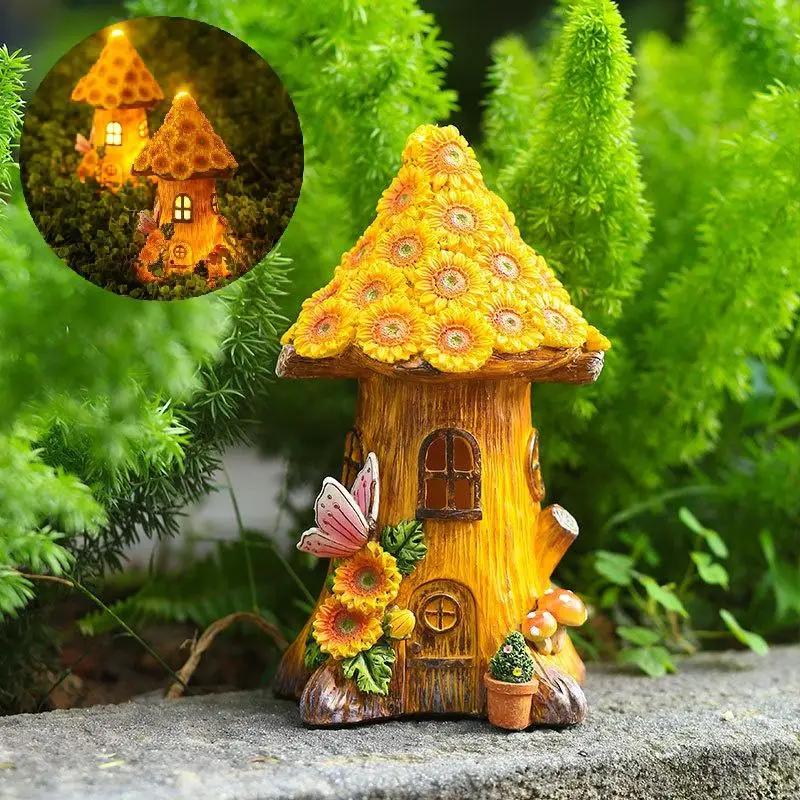 Outdoor Furniture Resin - Luces Solares Decorativas de Resina con