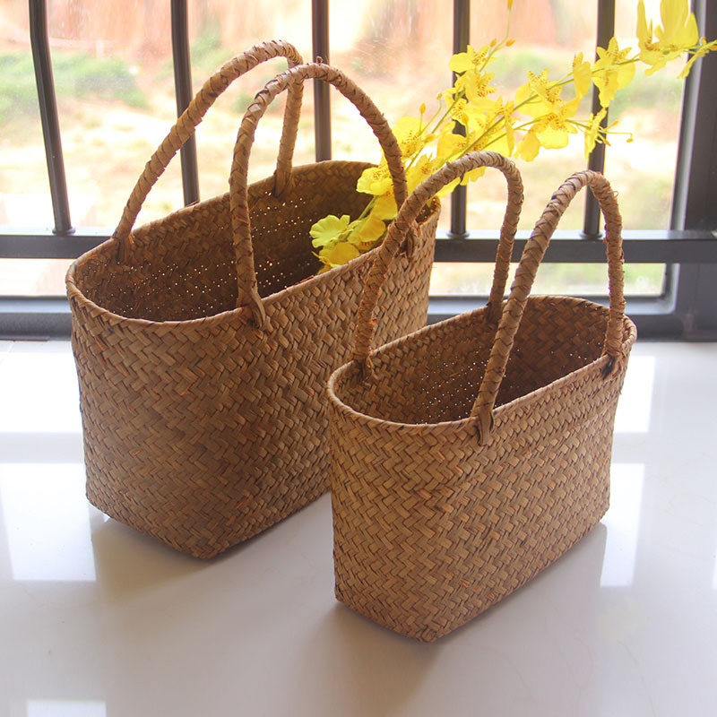 Garden Storage Box - Cesta tejida de algas marinas para