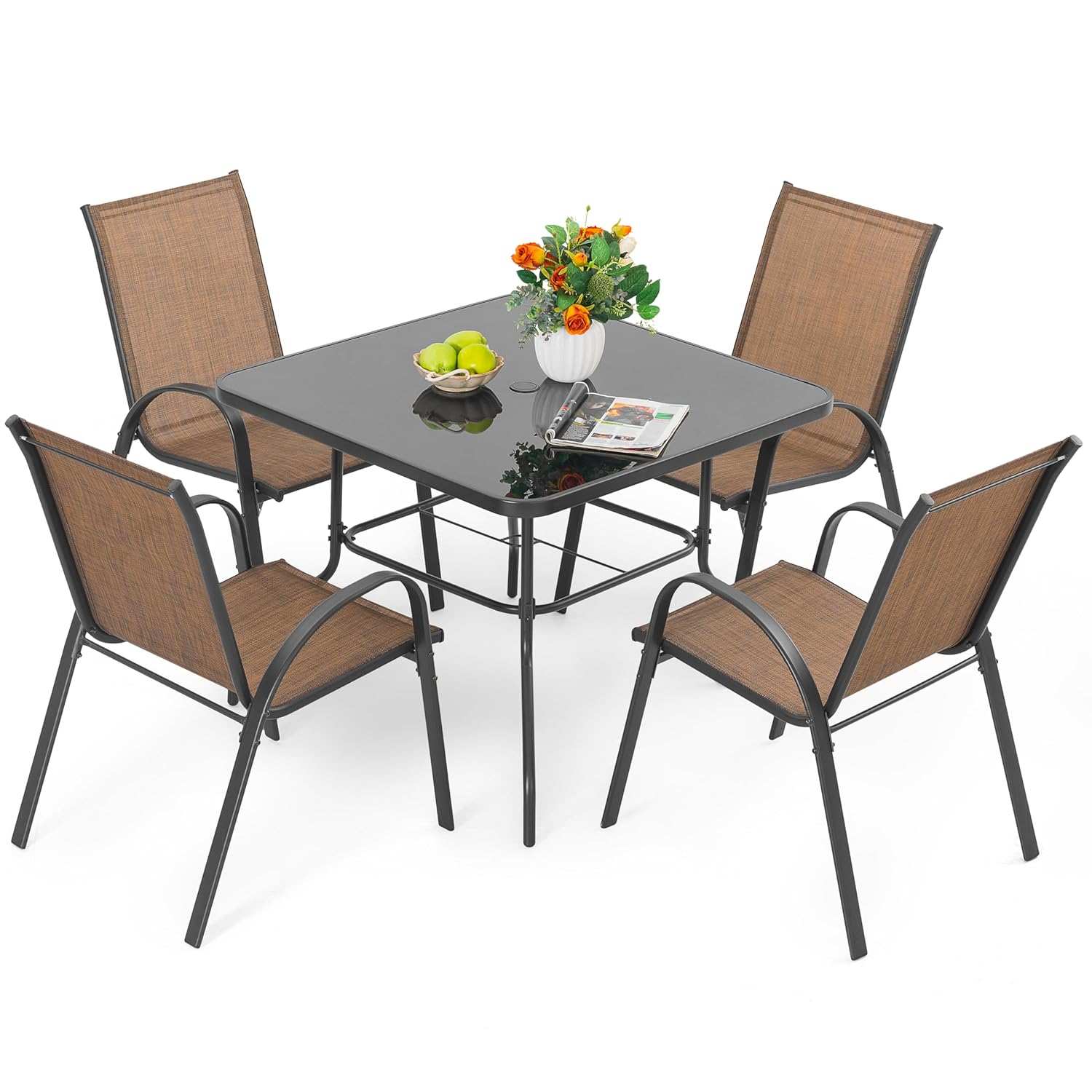 Outdoor Furniture Ofo - Juego de comedor para patio de