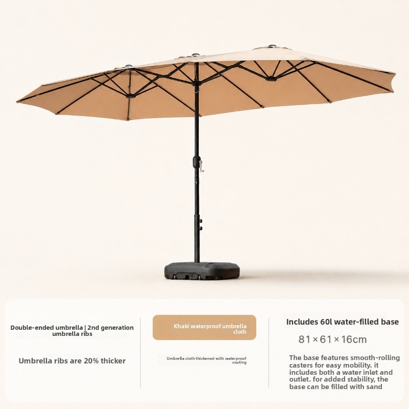 Outdoor Furniture With Umbrella - Sombrilla de exterior grande con poste