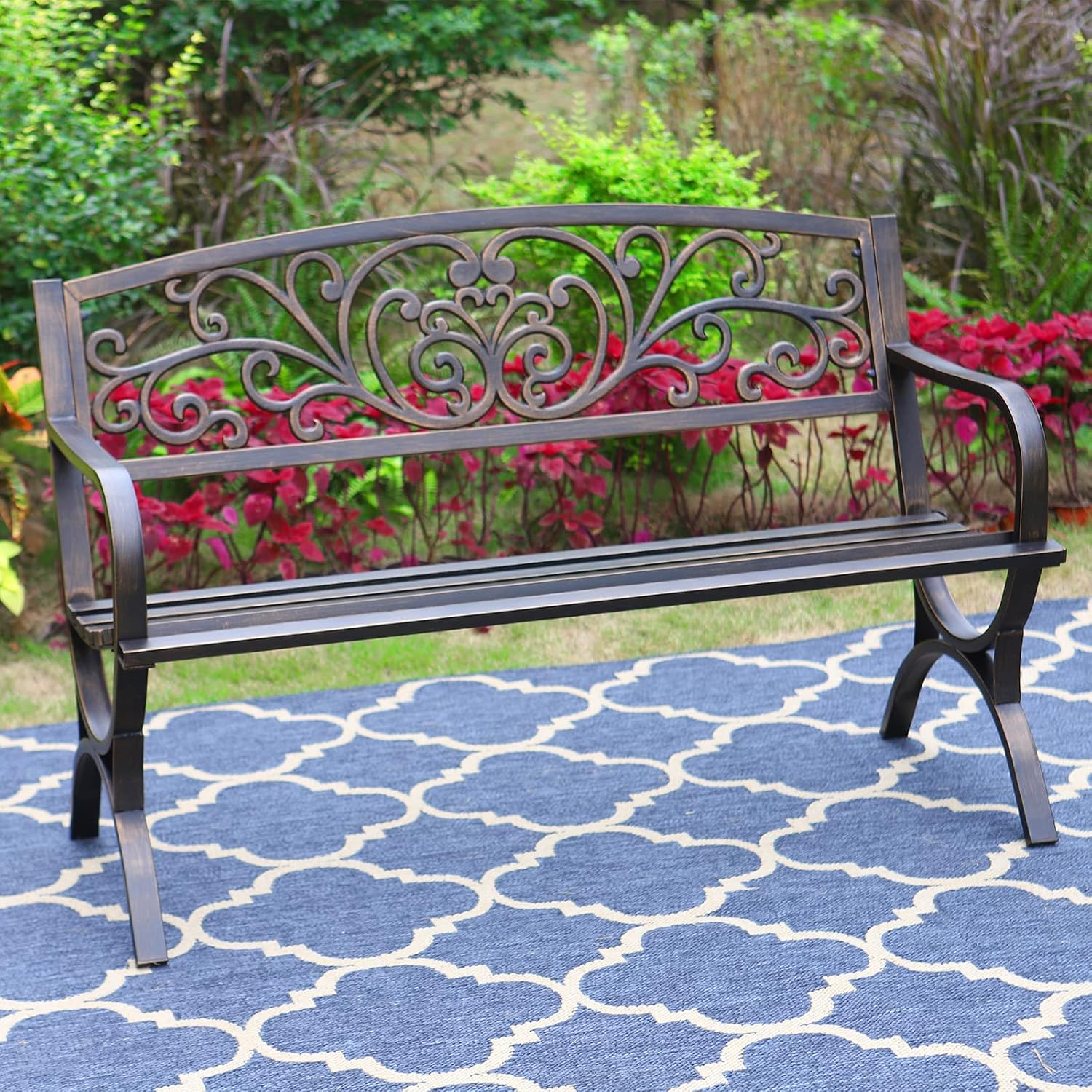 Outdoor Furniture Bench - Banco de jardín de bronce de