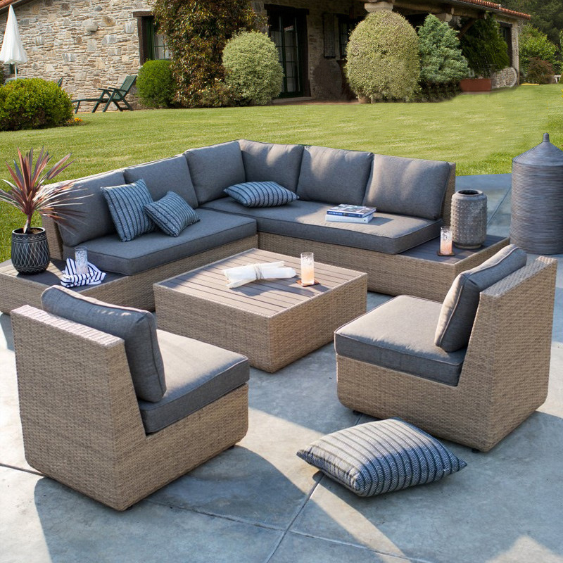 Outdoor Furniture Metal Chairs - Sofá de Exterior para Patio, Jardín,
