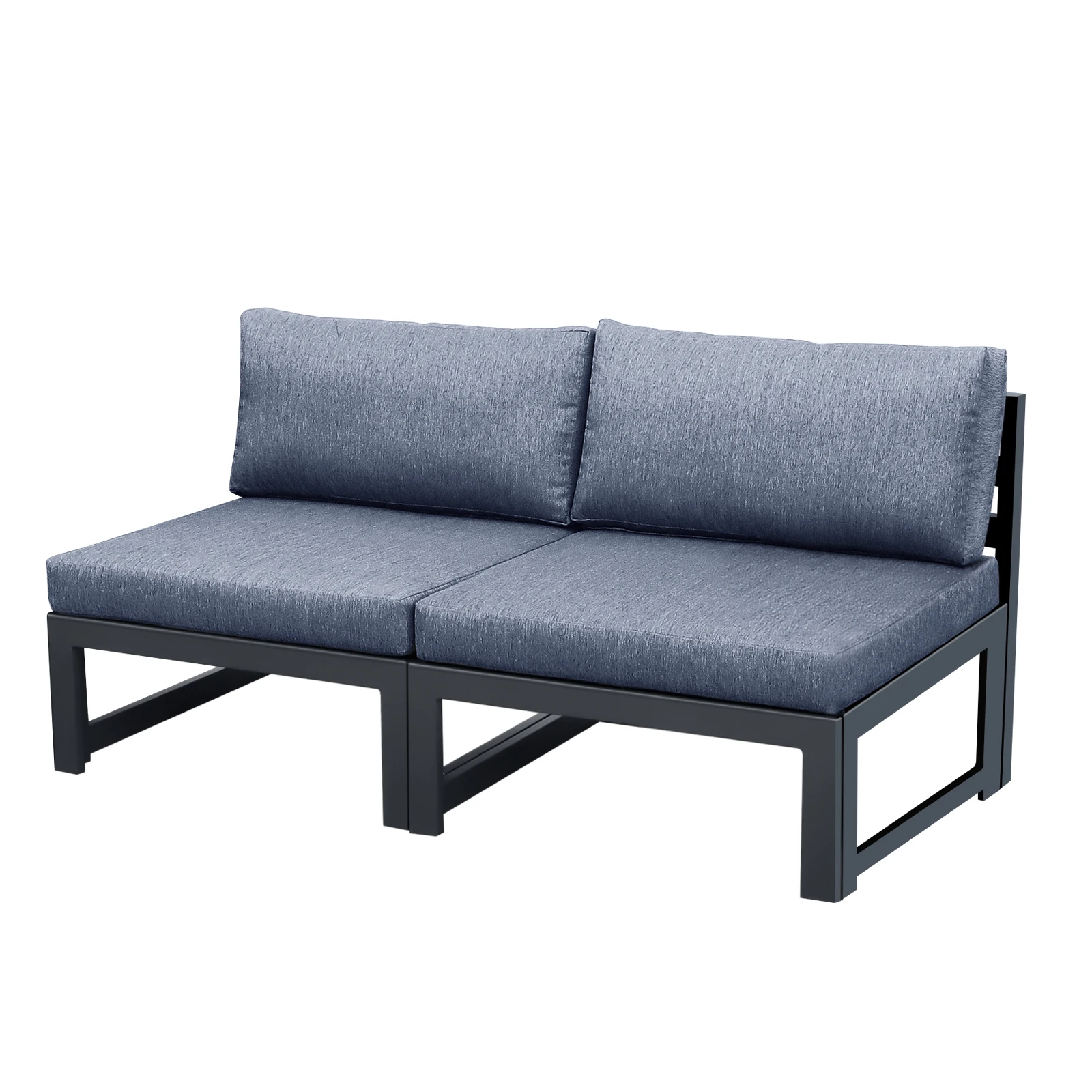 Outdoor Furniture Loveseat - Asiento de amor seccional para Patio,