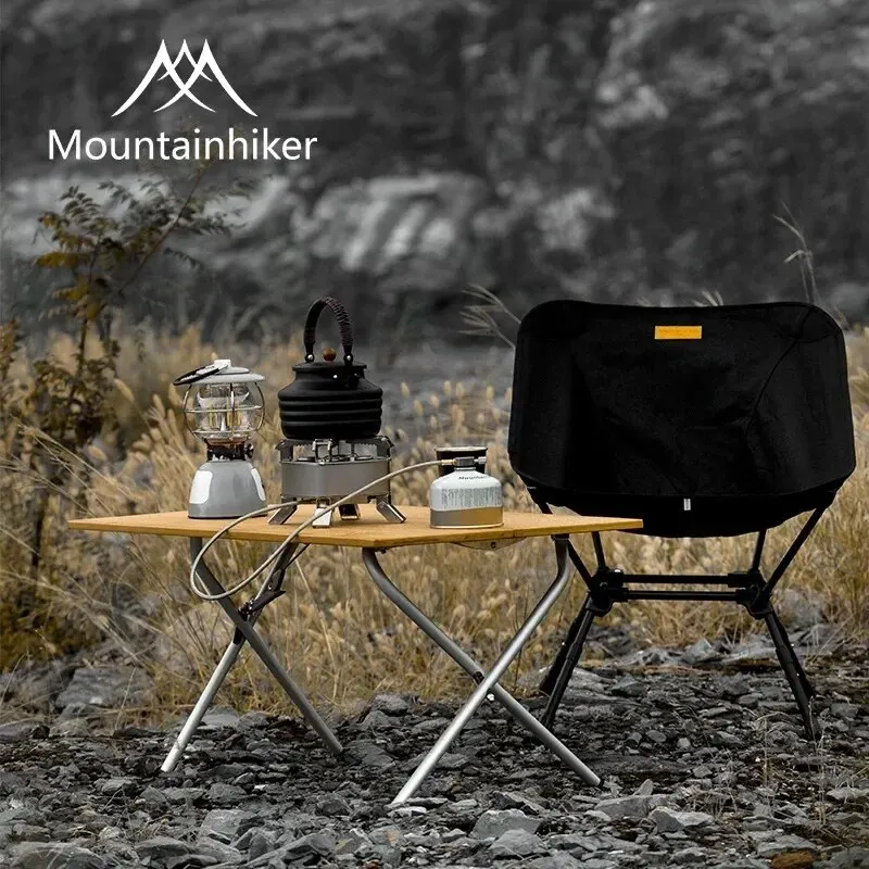 Folding Picnic Table - MOUNTAINHIKER Mesa Plegable de Bambú 2/3,