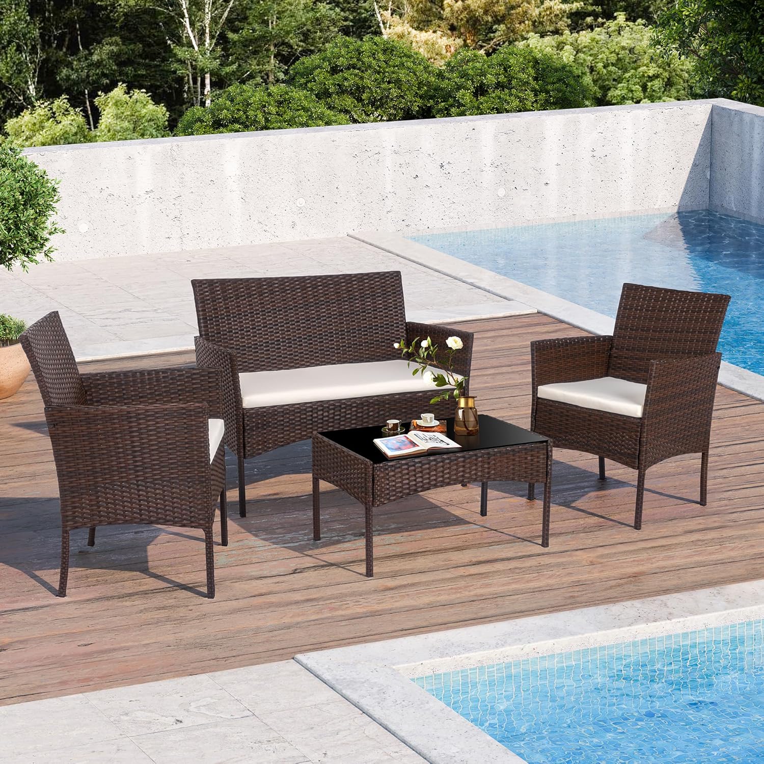 Outdoor Furniture Loveseat - Conjunto de Muebles de Jardín de