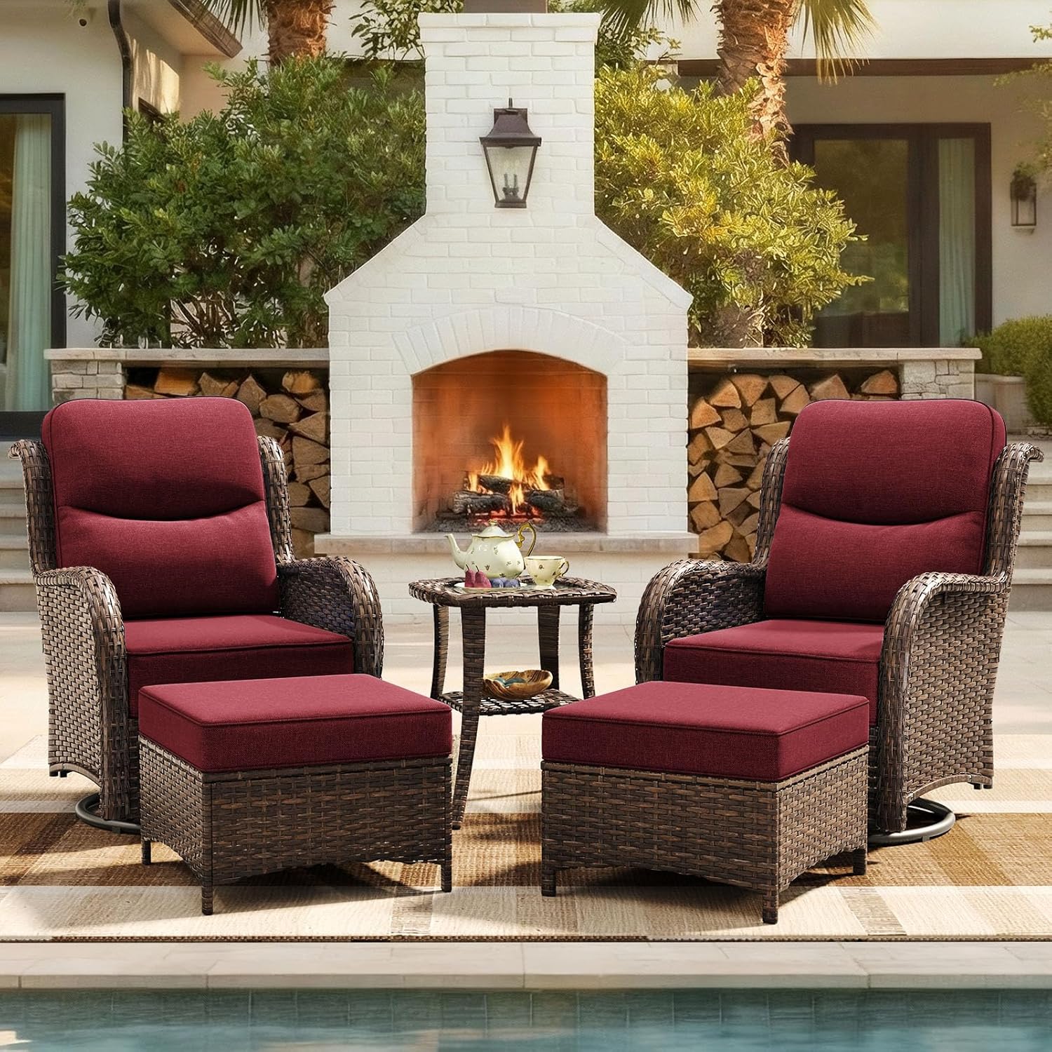 Juego de Muebles de Patio de L - Outdoor Furniture Ofo reseña y precio