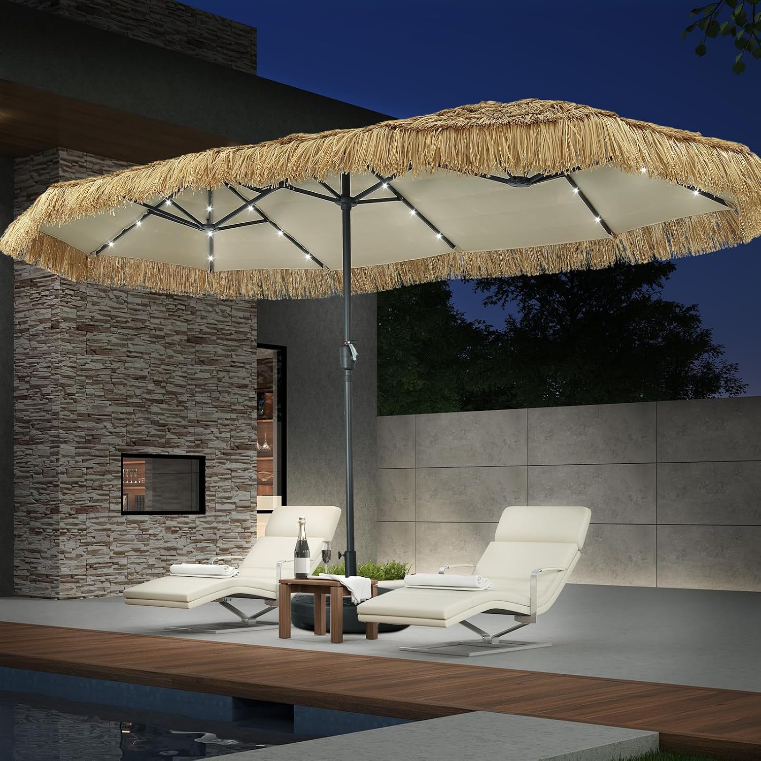 Sombrilla de Techo de Paja de  - Outdoor Furniture With Umbrella reseña y precio
