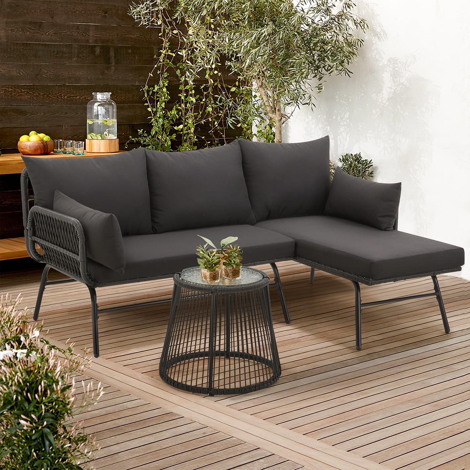 Juego de muebles de ratán para - Outdoor Furniture Rattan reseña y precio