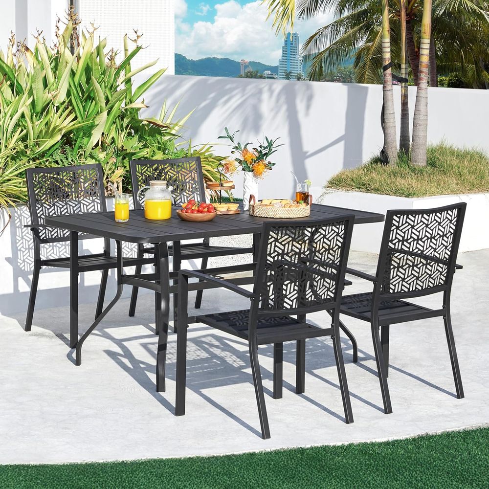 Juego de 4 sillas de comedor p - Outdoor Furniture Ofo reseña y precio