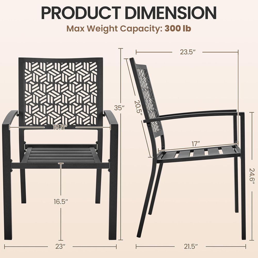 Juego de 4 sillas de comedor p - Outdoor Furniture Ofo reseña y precio