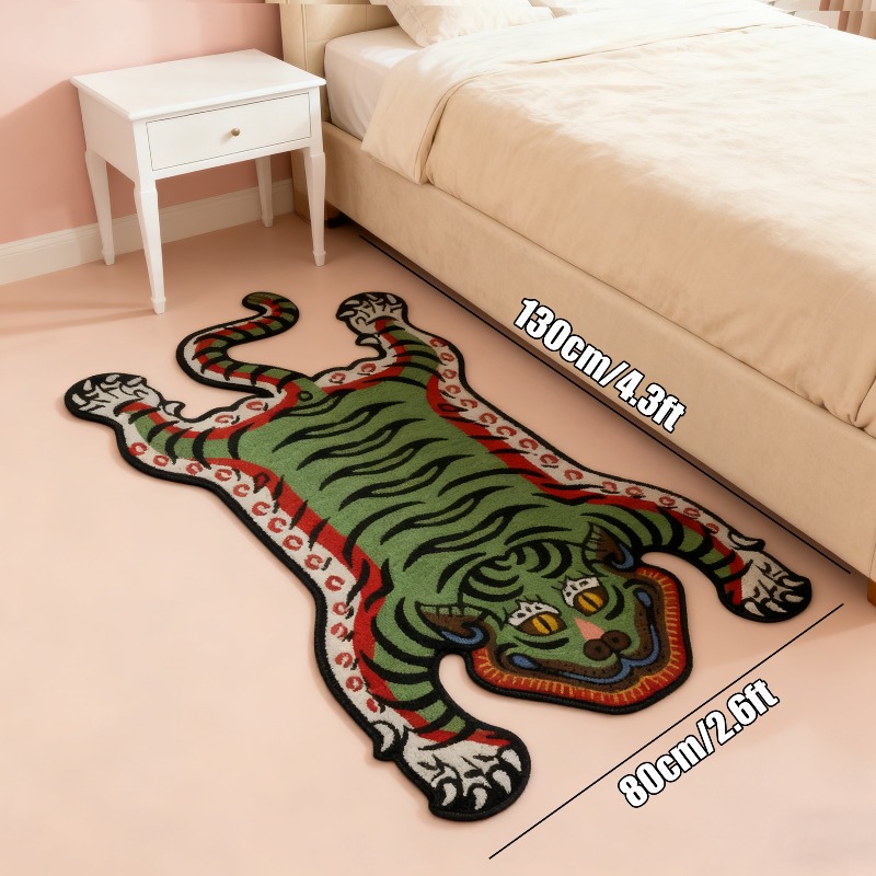 Alfombra con patrón de tigre V - Outdoor Furniture Cafe reseña y precio