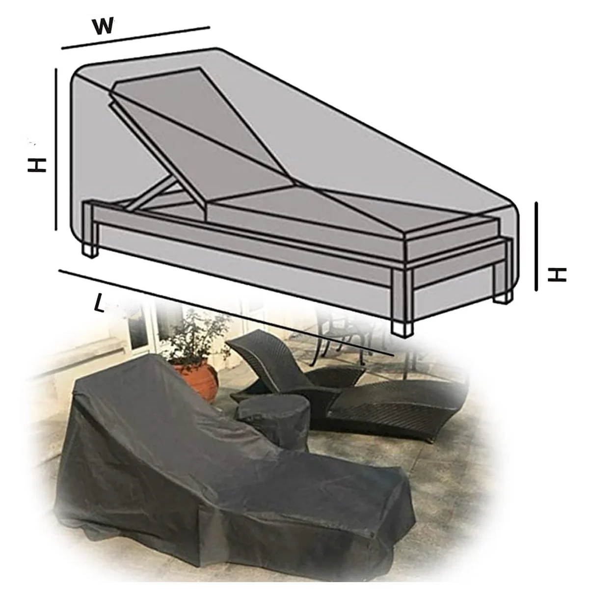 Funda para Tumbona de Tela Oxf - Outdoor Furniture Cover Waterproof reseña y precio