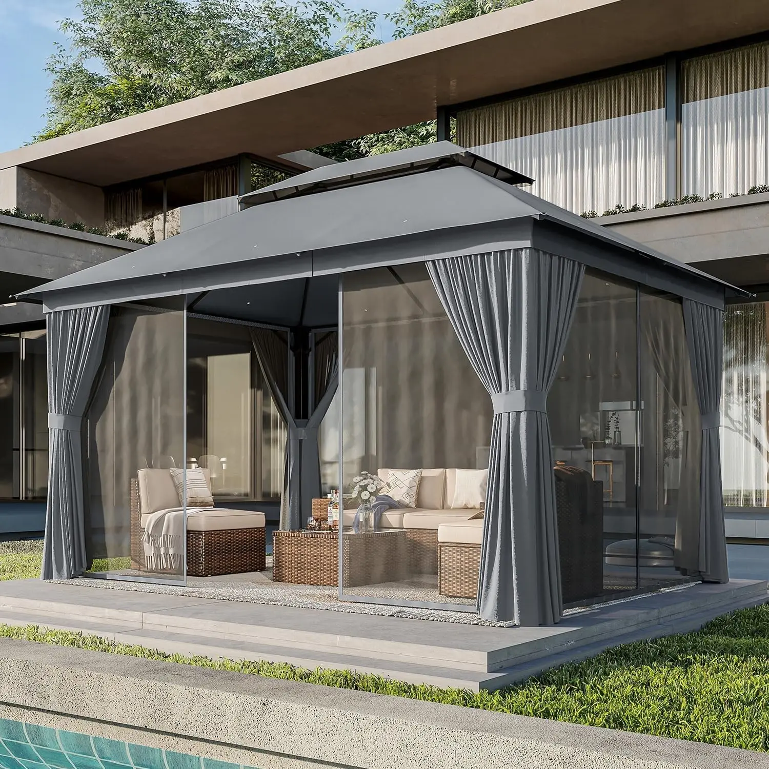 Gazebo al aire libre para pati - Outdoor Furniture Gazebo reseña y precio