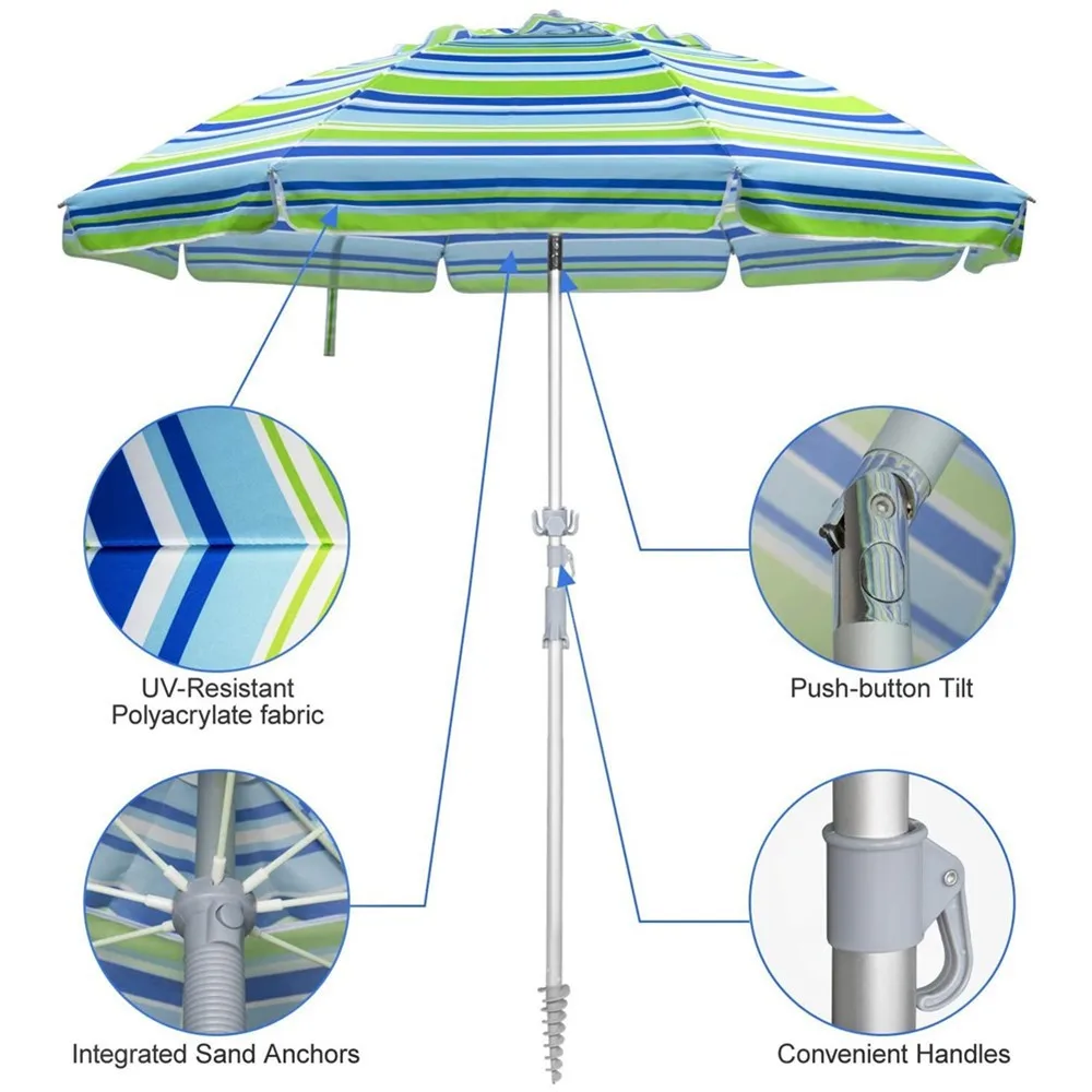 Sombrilla de playa portátil de - Outdoor Furniture With Umbrella reseña y precio