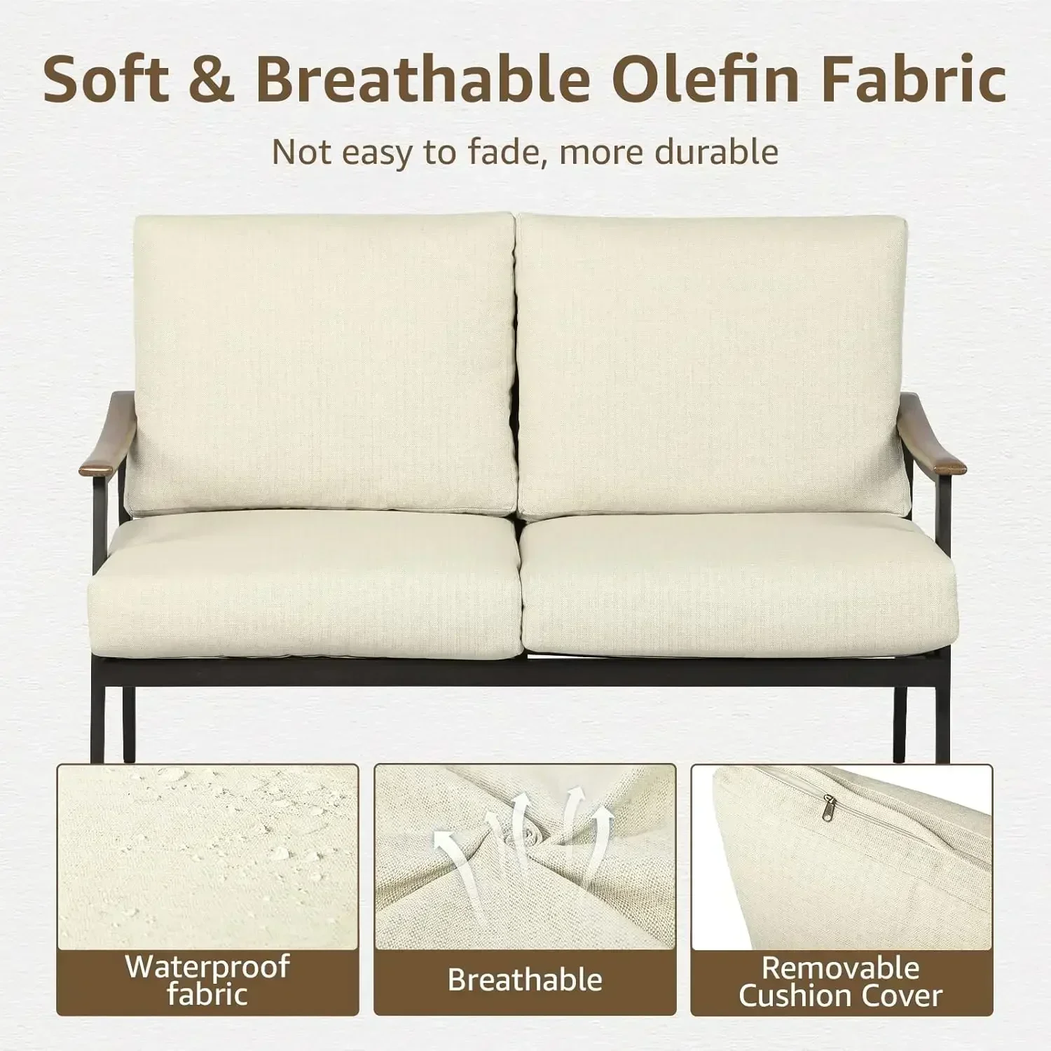 Sofá de Dos Plazas para Patio  - Outdoor Furniture Loveseat reseña y precio