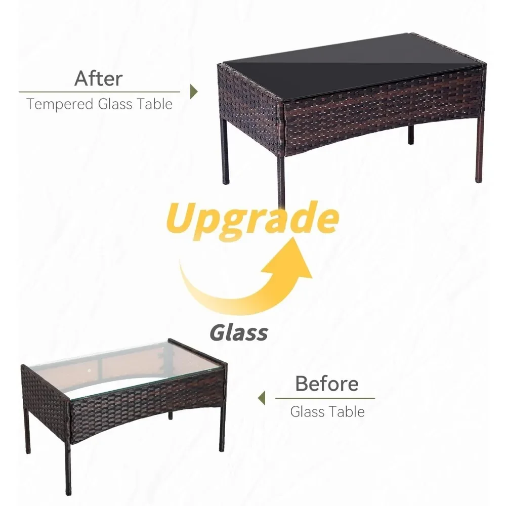 Juego de 4 piezas de juegos de - Outdoor Furniture Loveseat reseña y precio