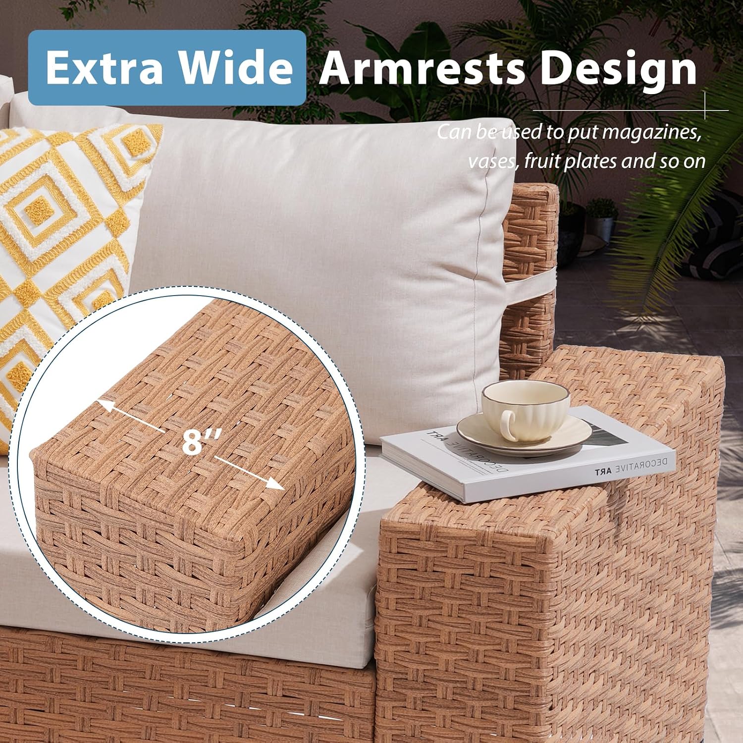 Juego de muebles de patio de 6 - Outdoor Furniture Rattan reseña y precio