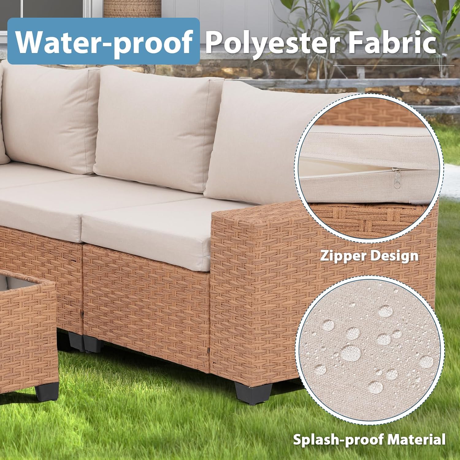 Juego de muebles de patio de 6 - Outdoor Furniture Rattan reseña y precio
