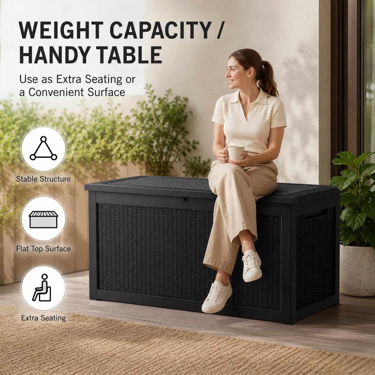 Caja de Almacenamiento Grande  - Outdoor Furniture Resin reseña y precio