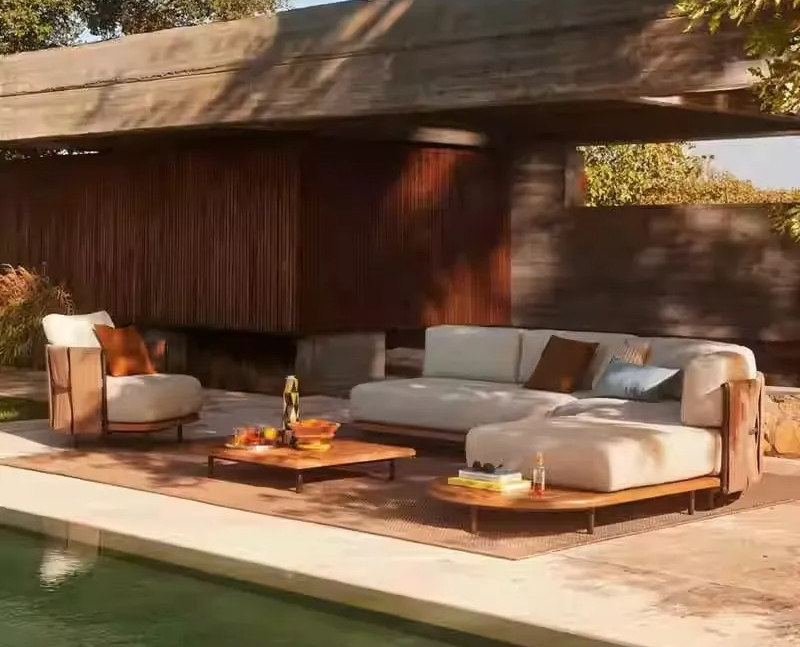 Sofá nórdico de ratán para ext - Outdoor Furniture Rattan reseña y precio