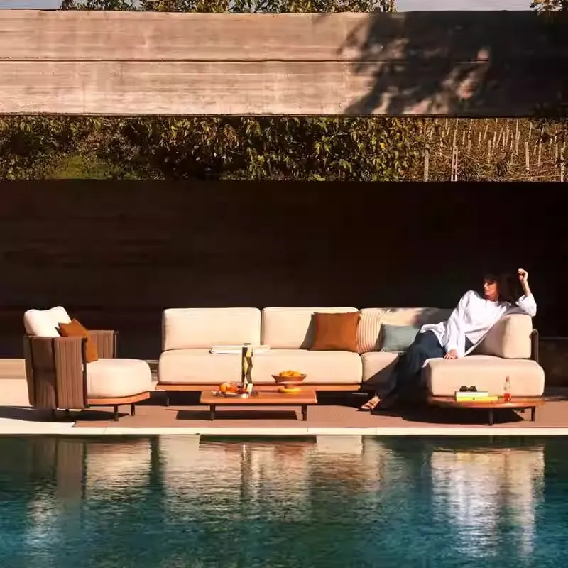Sofá nórdico de ratán para ext - Outdoor Furniture Rattan reseña y precio