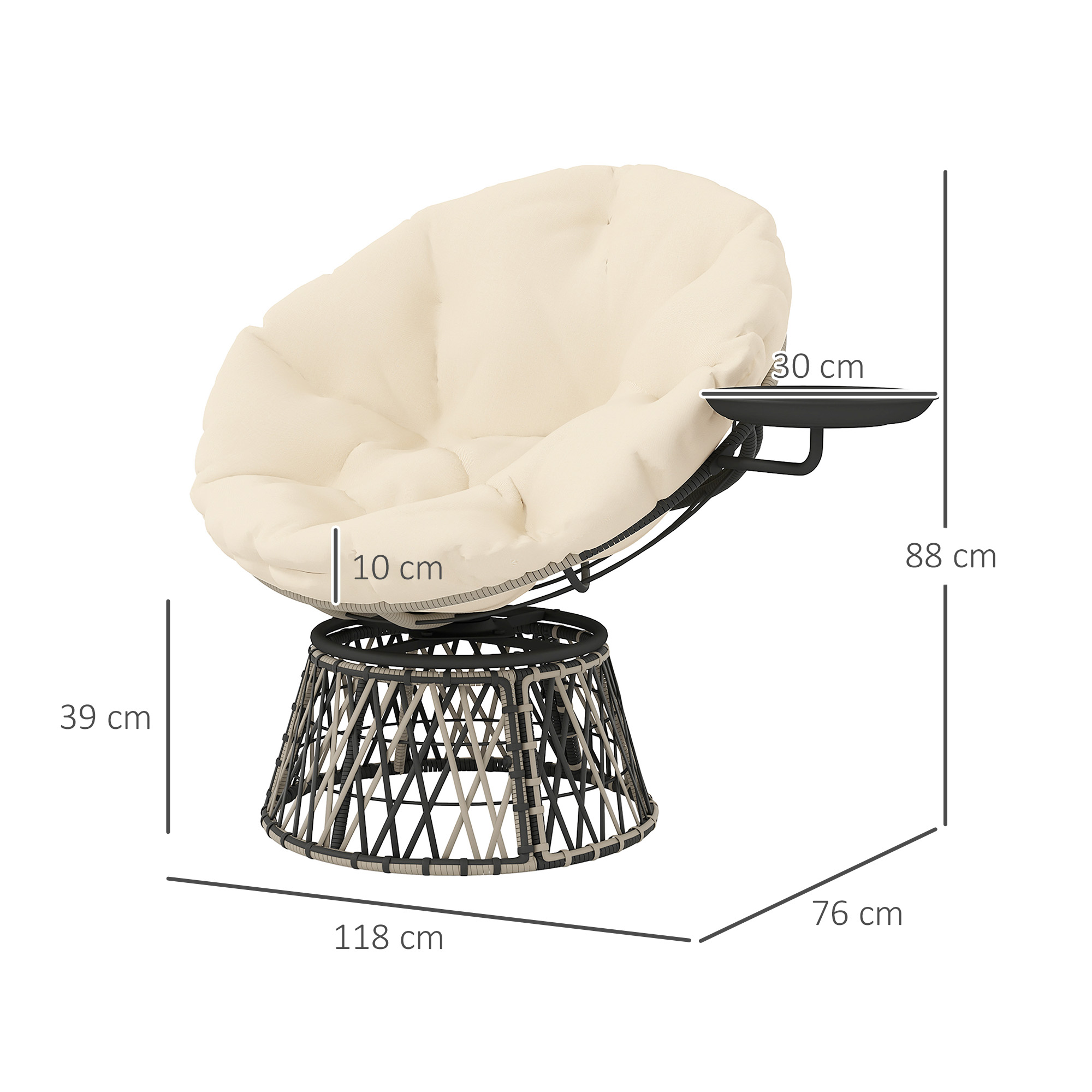 Silla giratoria para exteriore - Outdoor Furniture Metal Chairs reseña y precio