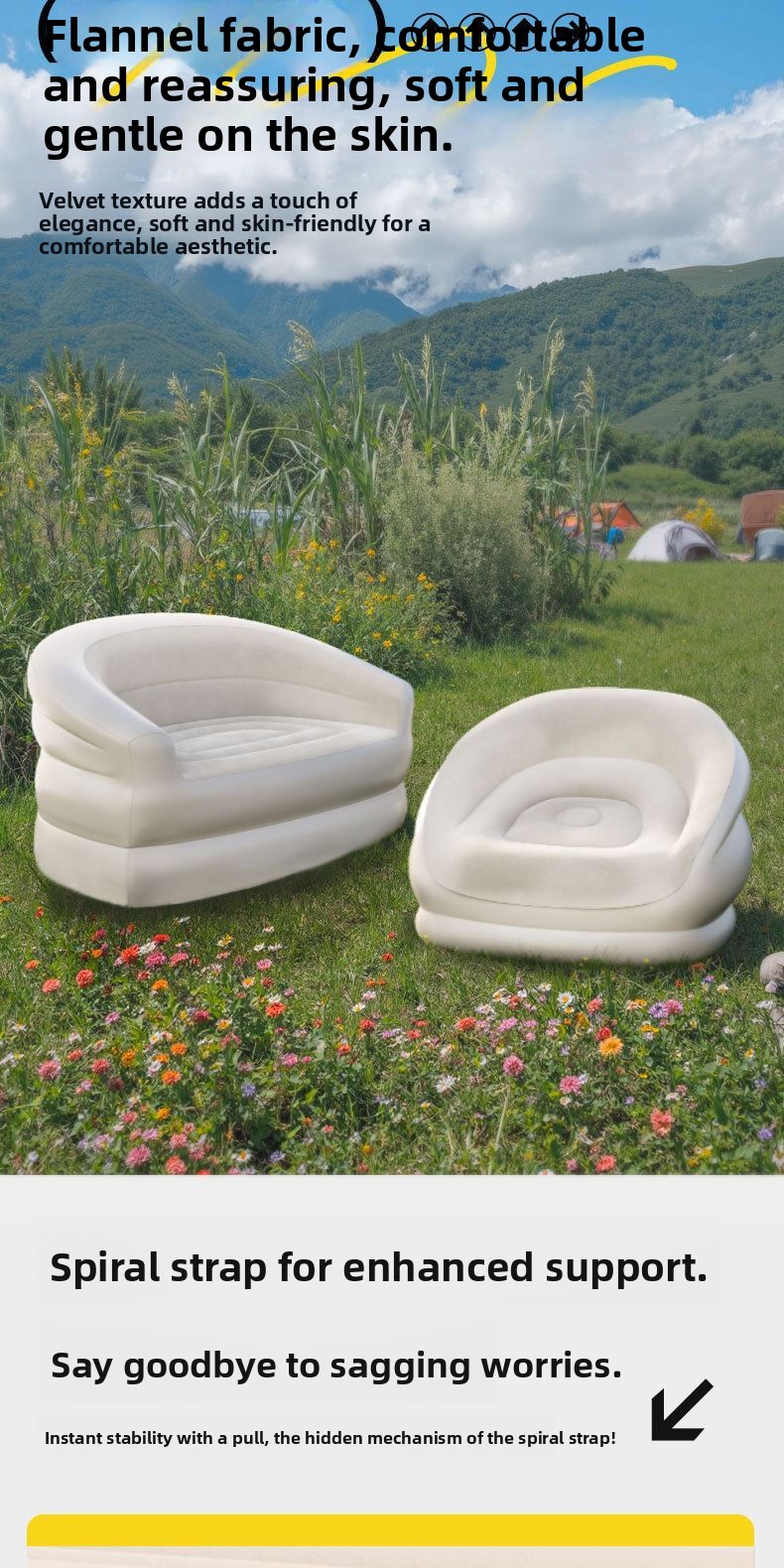Sofá Inflable Portátil para Ca - Outdoor Furniture Design reseña y precio