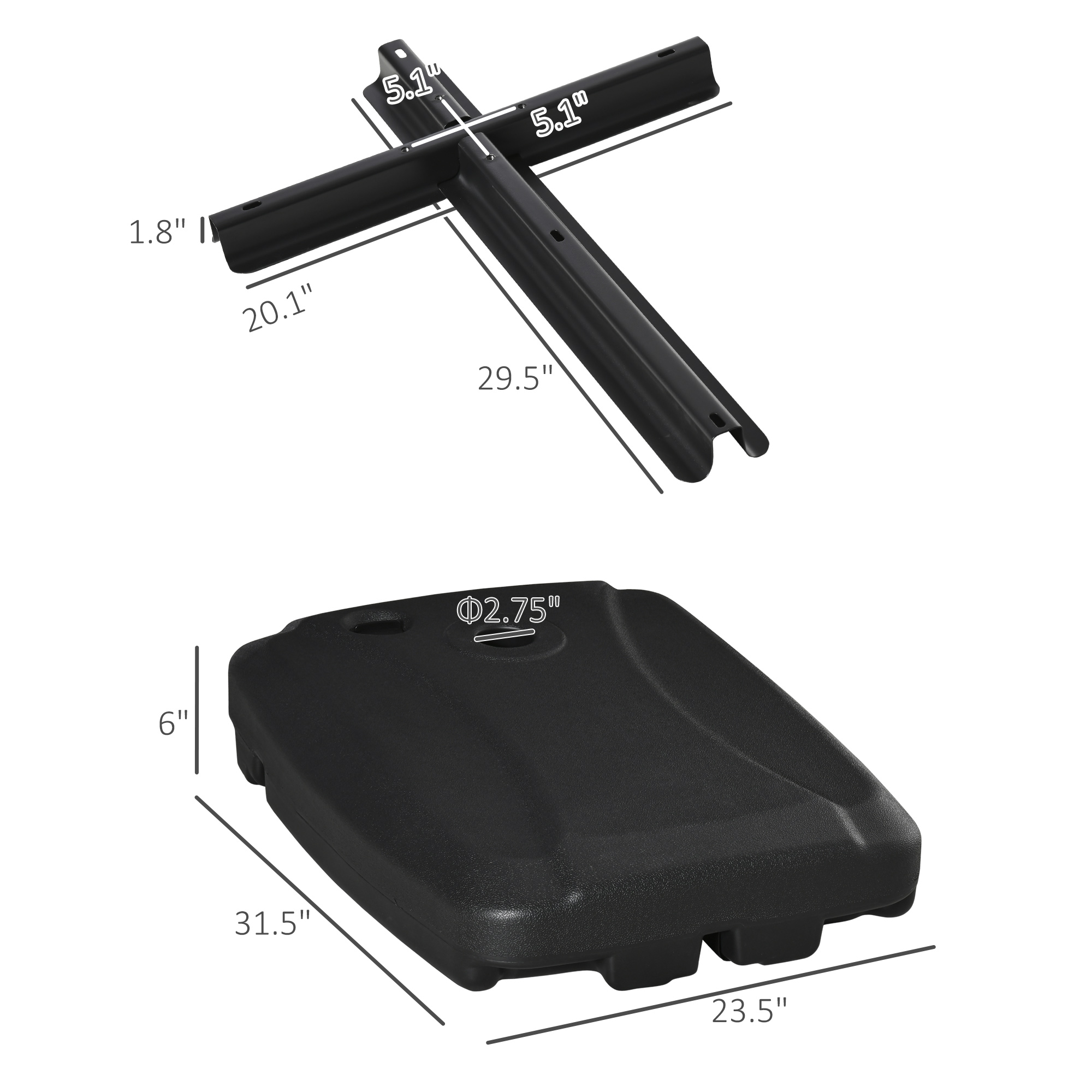 Base para Sombrilla Cantilever - Outdoor Furniture With Umbrella reseña y precio