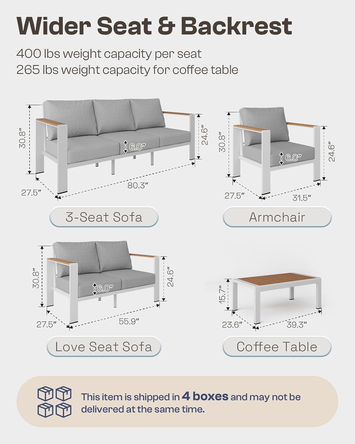 Sofá de Dos Plazas para Exteri - Outdoor Furniture Loveseat reseña y precio