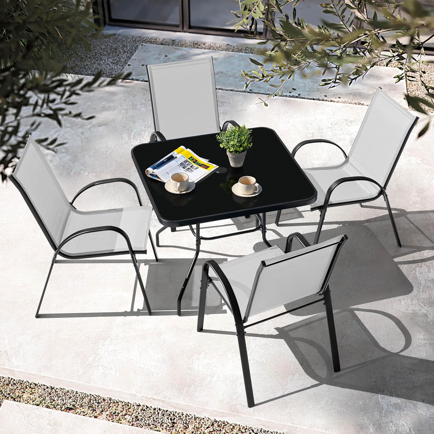 Juego de comedor para patio de - Outdoor Furniture Ofo reseña y precio