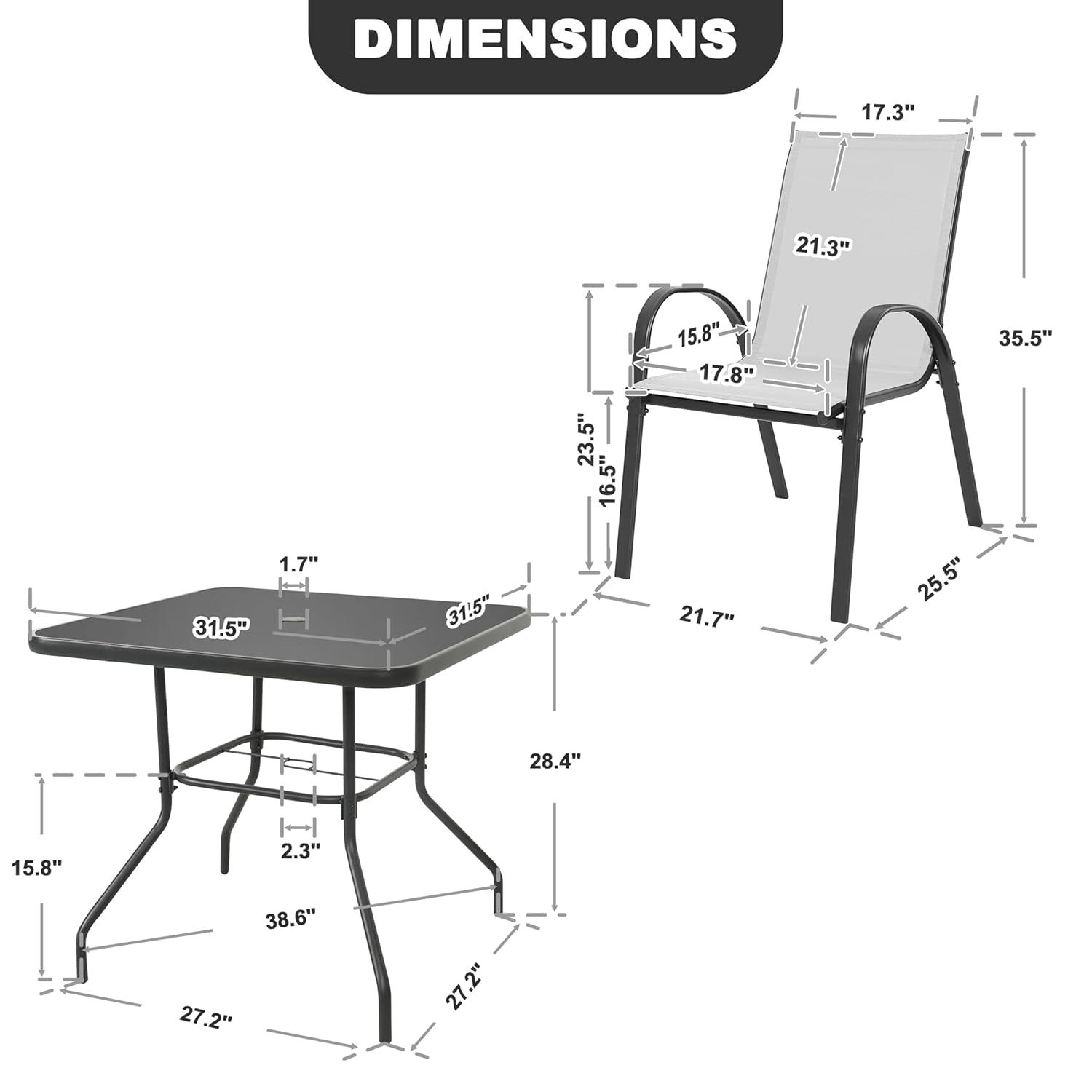 Juego de comedor para patio de - Outdoor Furniture Ofo reseña y precio