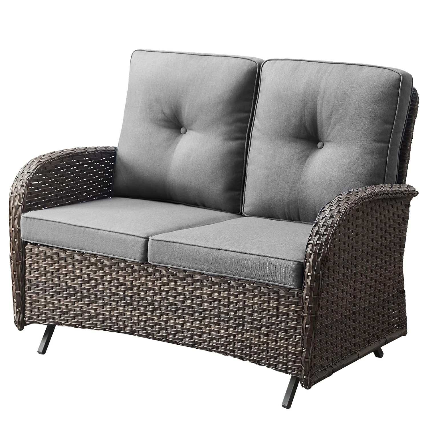 Sillón de exterior de mimbre p - Outdoor Furniture Loveseat reseña y precio