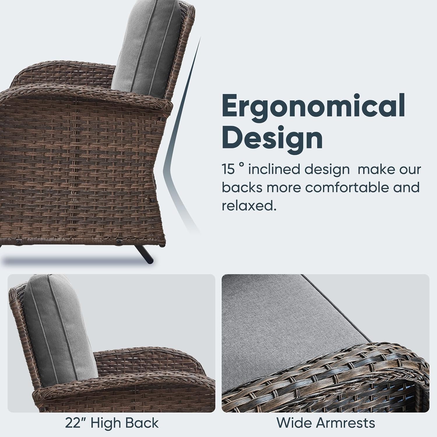 Sillón de exterior de mimbre p - Outdoor Furniture Loveseat reseña y precio