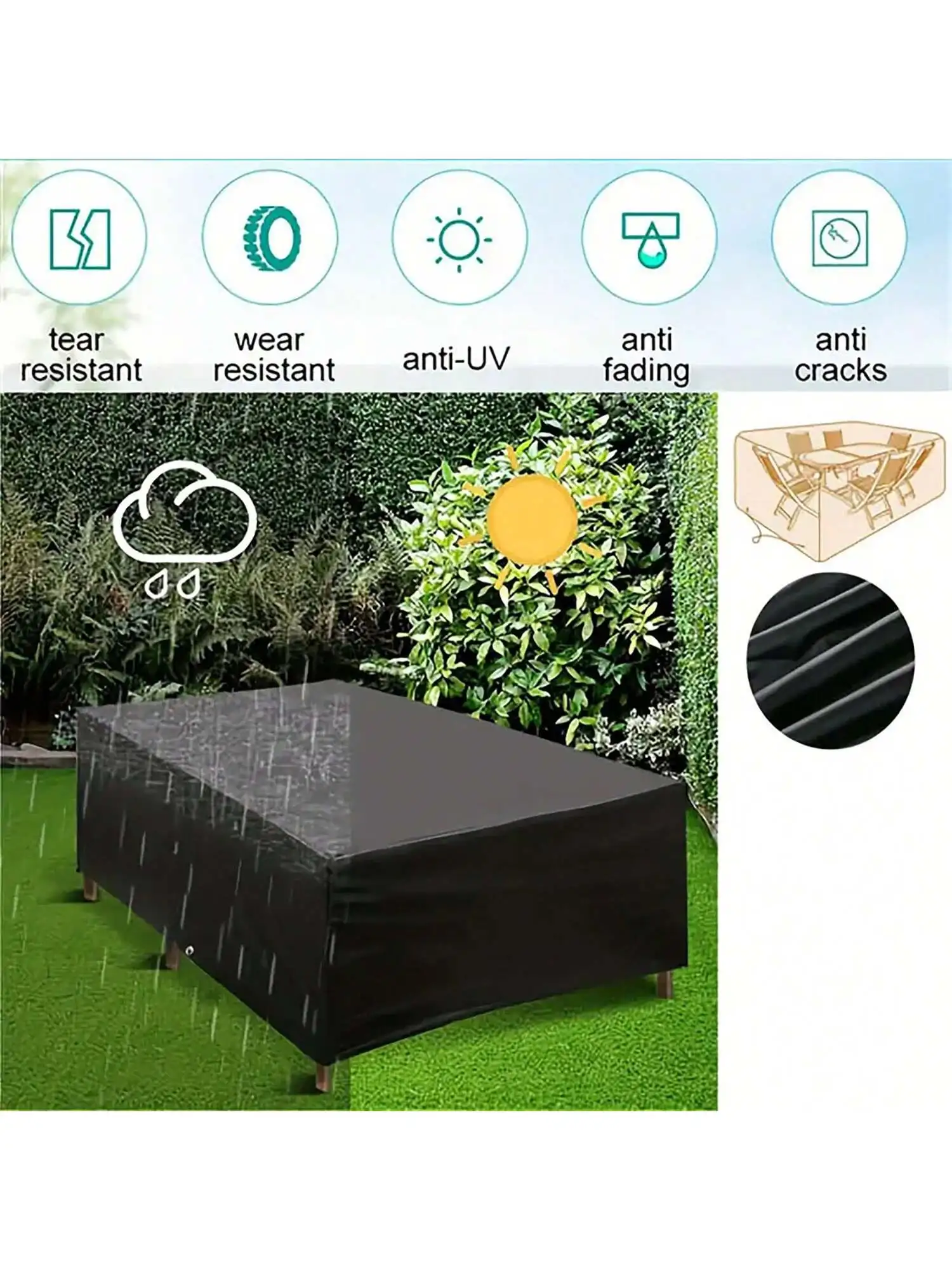 Muebles de Jardín de Patio al  - Outdoor Furniture Cover Waterproof reseña y precio
