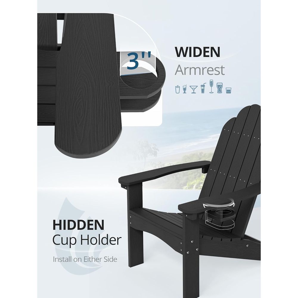 Juego de 4 Sillas Adirondack - - Outdoor Furniture Ofo reseña y precio