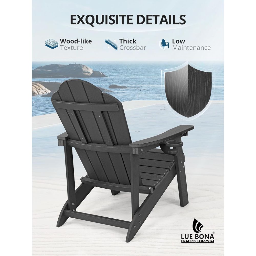 Juego de 4 Sillas Adirondack - - Outdoor Furniture Ofo reseña y precio