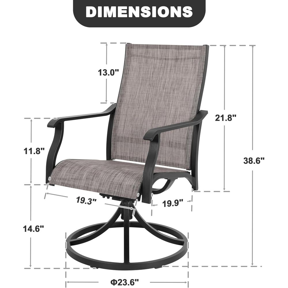 Juego de 2 Sillas Giratorias p - Outdoor Furniture Ofo reseña y precio