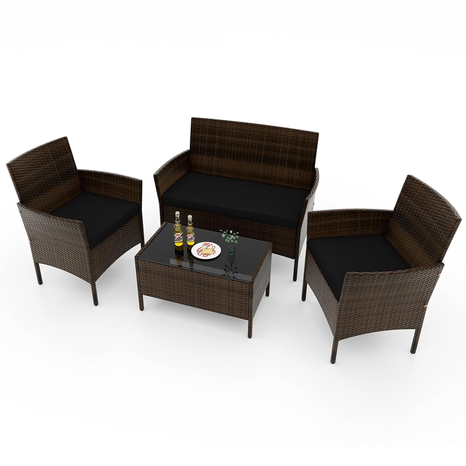 Juego de Muebles de Patio de 4 - Outdoor Furniture Ofo reseña y precio