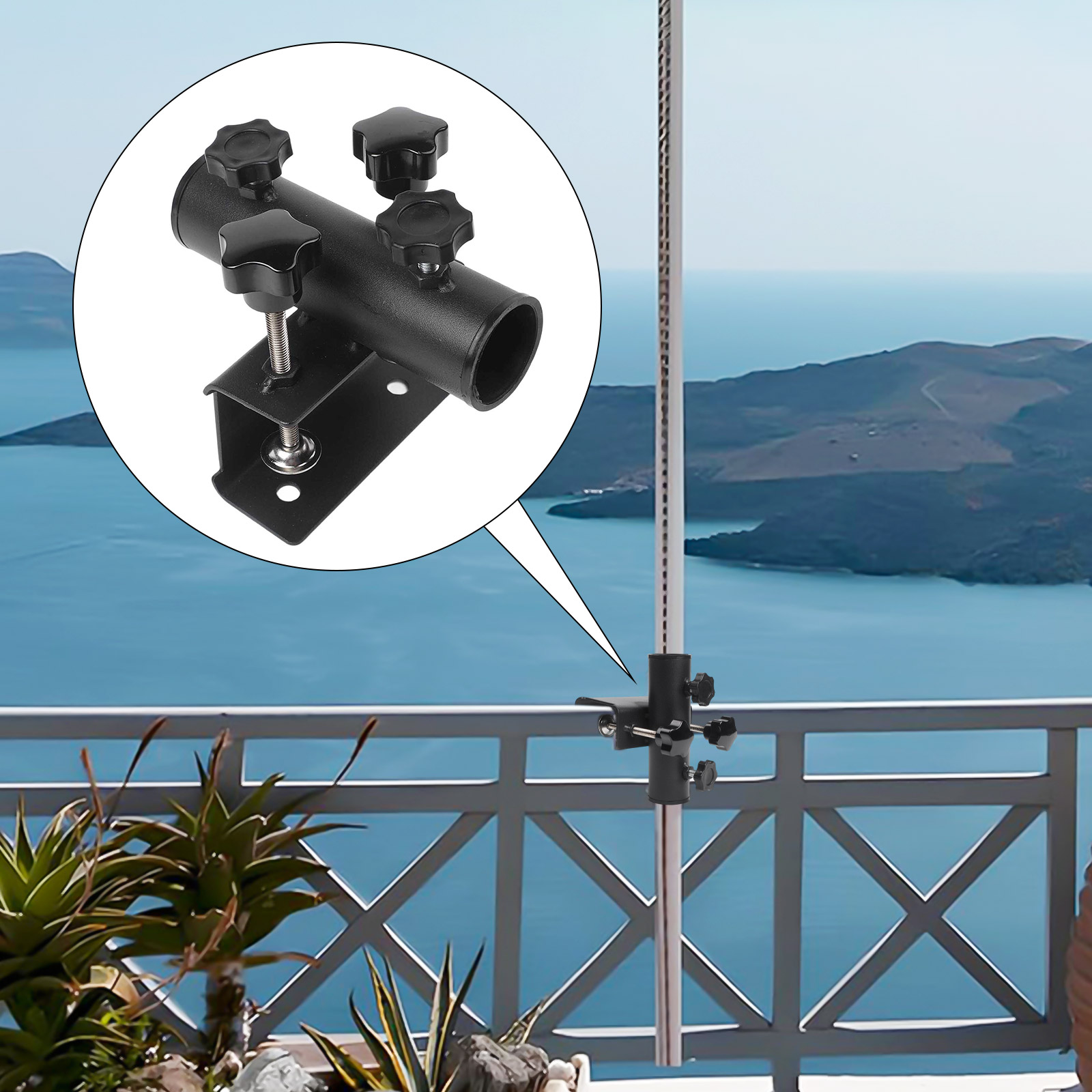Soporte de sombrilla para balc - Outdoor Furniture With Umbrella reseña y precio