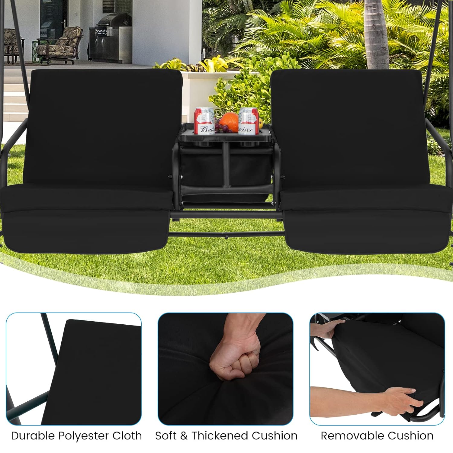 Columpio de porche para 2 pers - Outdoor Furniture Ofo reseña y precio