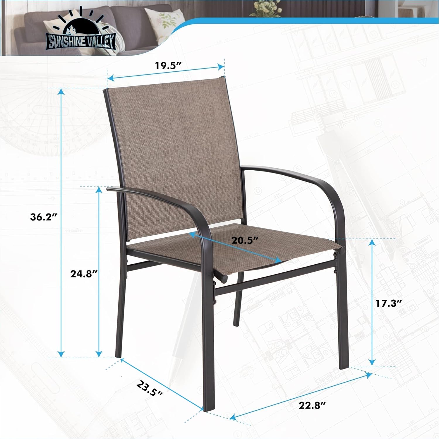 Juego de 4 Sillas de Comedor p - Outdoor Furniture Ofo reseña y precio