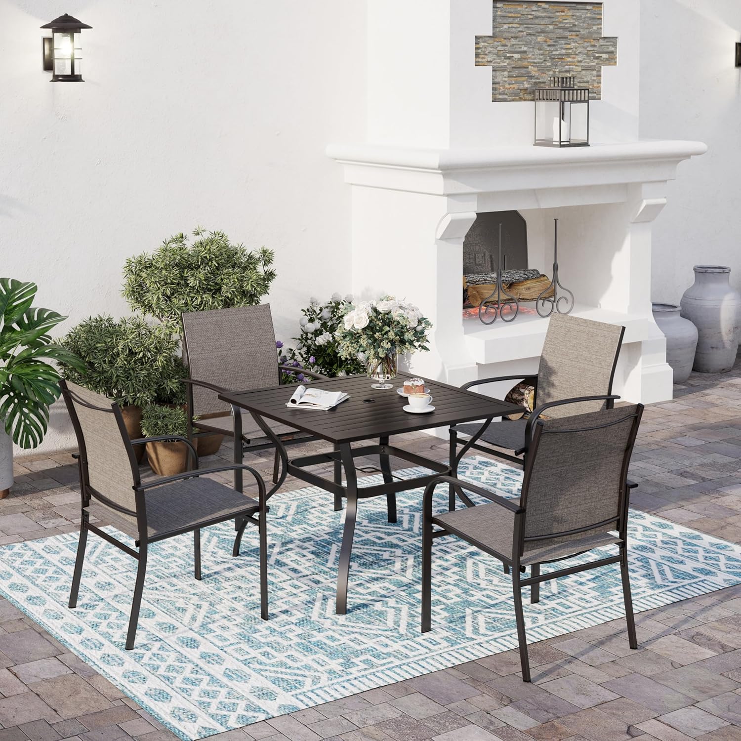 Juego de 4 Sillas de Comedor p - Outdoor Furniture Ofo reseña y precio