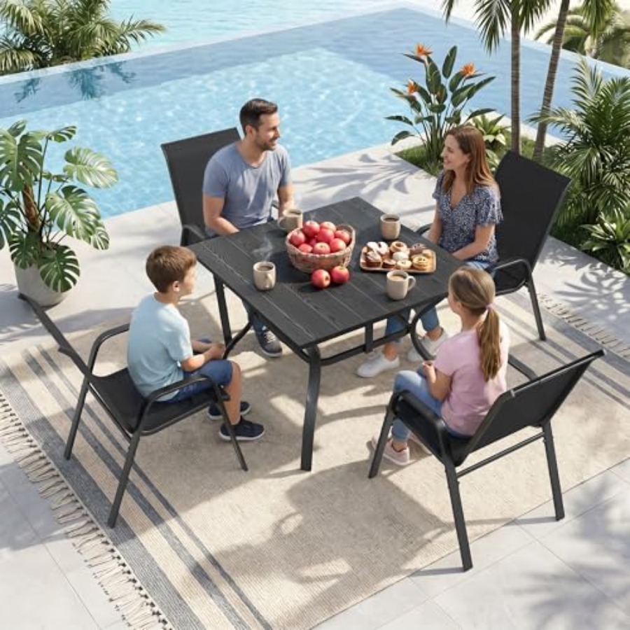 Conjunto de Comedor para Exter - Outdoor Furniture With Umbrella reseña y precio